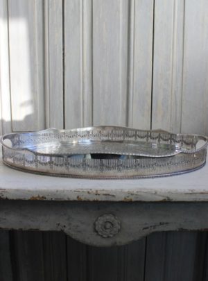Beautiful old English silver silver tray