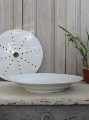 Stort tungt Fransk porcelæns fad.