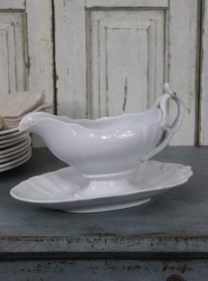 Beautiful old faience sauce jug.