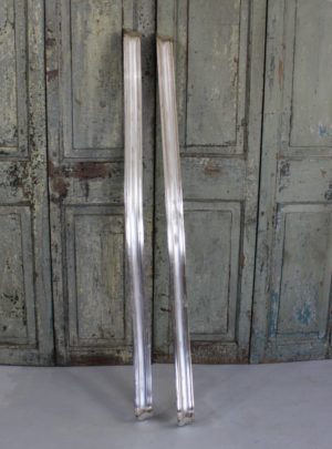 Pair of unique silver-plated French 19th century curtain carnis