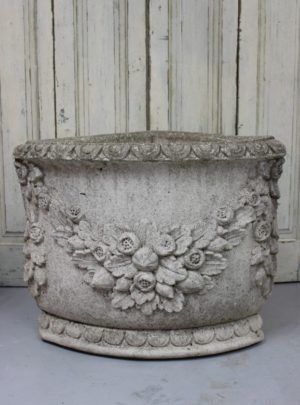 Beautiful old corner garden jar with beautiful patina.