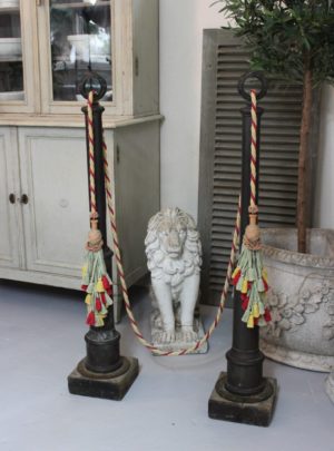 Pair of beautiful old cinema columns.